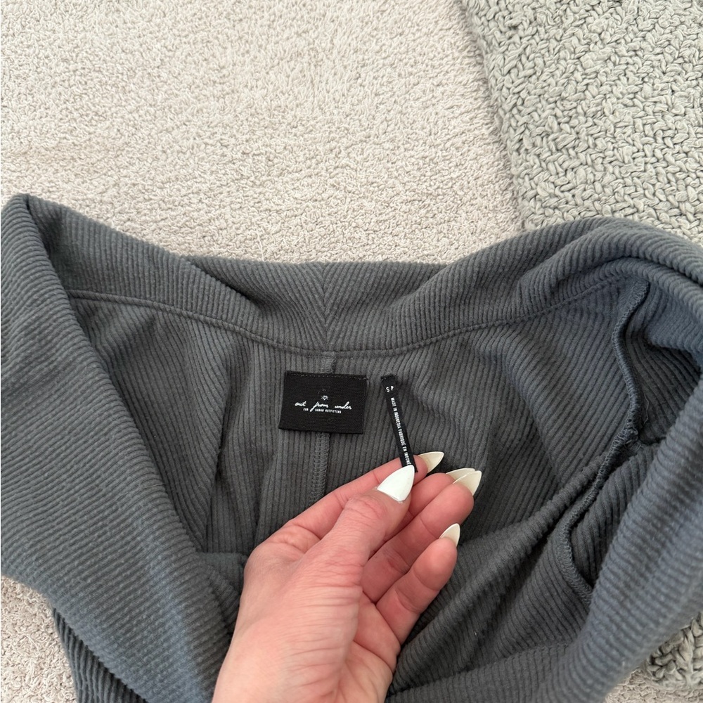 Urban Outfitters Charcoal Ribbed Hoodie